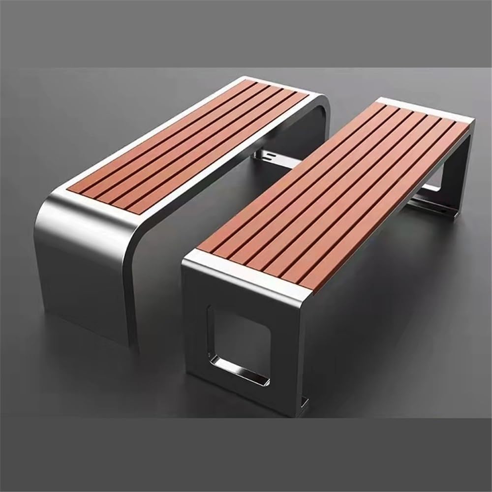 Garden Park Outdoor Benches Stainless Steel Square Community Seats Seat(XL)