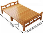 Camping Bed Portable Folding Bed - Single Firm Mattress for Nap, Home Rental Folding Bed