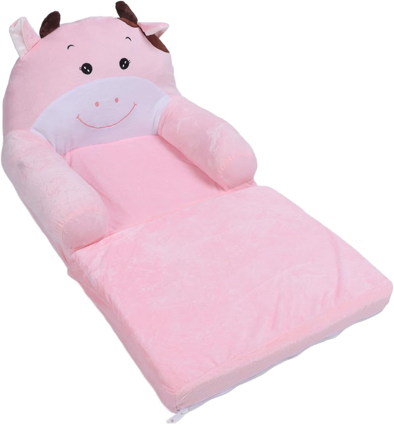 Foldable Kids Sofa Cute Cartoon Soft Comfortable Children Folding Couch Sofa Bed for Boys Girls Bedroom (2 Layers)