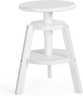 Guidecraft Adjustable Drafting Wooden Stool-White: Drafting Chair for Kids, 16”-18” Inch Toddler Stool for Kids' Art Studio Furniture | Adjustable Height Chair for Drawing, Painting, and Crafting