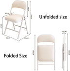 Padded Folding Chair with Padded Seats - Easy Store Metal Frame for Home Office Gatherings Indoor and Outdoor Events(Rojo)