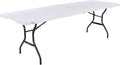 LIFETIME 8-Foot Fold-in-Half Table, Light Commercial, Durable, Portable, Seats 8, Almond