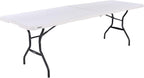 LIFETIME 8-Foot Fold-in-Half Table, Light Commercial, Durable, Portable, Seats 8, Almond