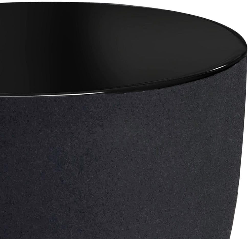 Hourglass Accent Table, Sandpaper Black Iron Base with High Gloss Black Top End Table, Modern Contemporary Side Table Decorative Furniture
