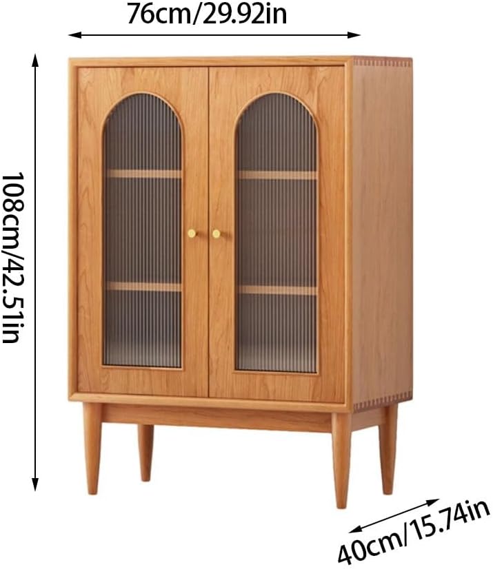 Entryway Cabinet Chinese Style Sideboard Solid Wood Buffet Cabinet Coffee Bar Cabinet is Suitable for Living Room, Dining Room and Entrance Hall Sideboard Storage Cabinet(A)