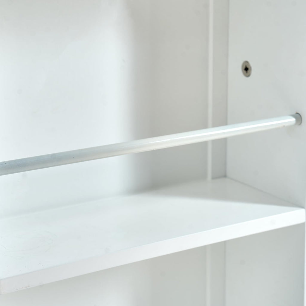 Kitchen Pantry Storage Cabinet - Freestanding Pantry Cabinet with 4 Doors & Adjustable Shelves, Small Food Pantry Cabinet for Kitchen, Dining Room Craft Room, Bathroom White