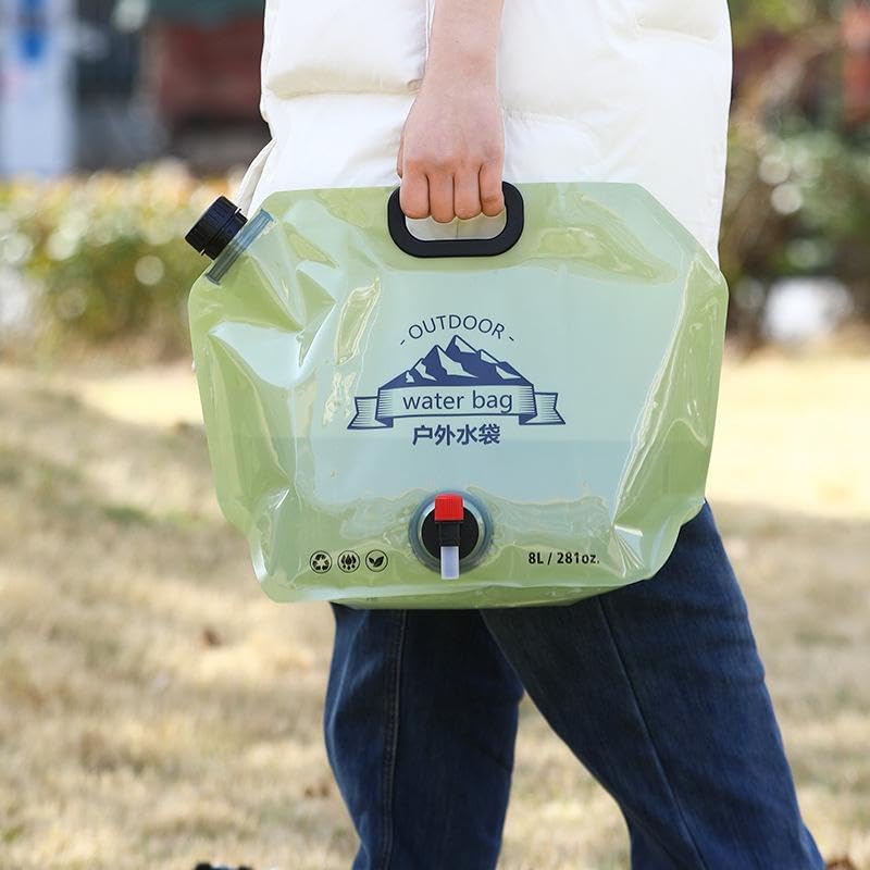 Portable Water Storage Bag, Collapsible Thickened Leak Proof Water Container, Lightweight Foldable Emergency Drinking Water Bladder for Outdoor Camping Hiking Travel Survival Home Backup