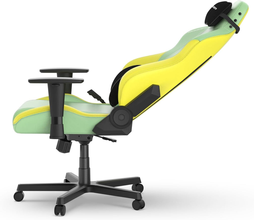 DXRacer Drifting L Ergonomic Video Gaming Chair with Lumbar Support and Headrest, Office Reclining Computer Chair for Adults (EPU Leatherette, Spring)