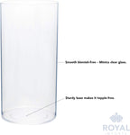 Royal Imports Flower Vase Acrylic Cylinder - Decorative Centerpiece for Home or Wedding - Non Breakable Plastic, 5"X10" Tall Round - Clear