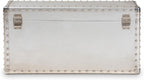 Baxton Studio Serge 13.98-inch High Storage Trunk, Silver