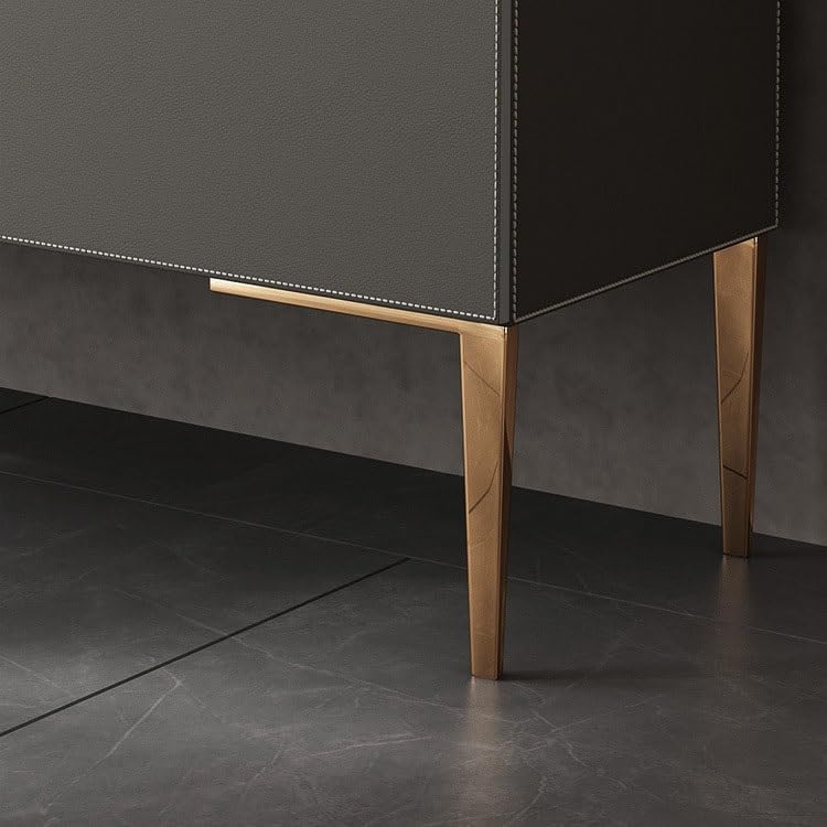 Entryway Cabinet Saddle Leather Rock Plate Dining Side Storage Cabinet Modern Bedroom Furniture Home Entrance Decoration Sideboard Storage Cabinet(180x40x85cm)