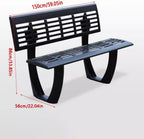 Patio Benches for Outdoors Outdoor Park Chair Cast Aluminum Double Backrest Community Square Bench Garden Creative Garden Benches for Outdoors
