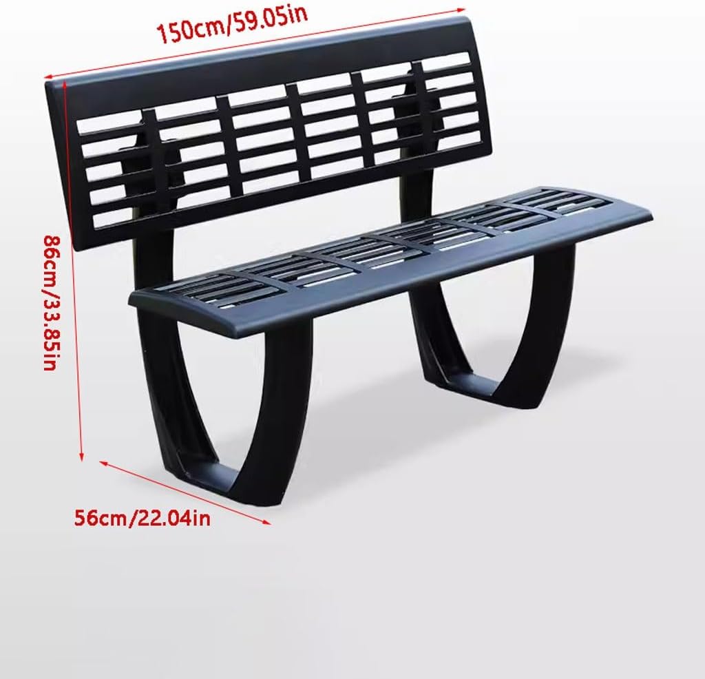 Patio Benches for Outdoors Outdoor Park Chair Cast Aluminum Double Backrest Community Square Bench Garden Creative Garden Benches for Outdoors