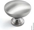homdiy Brushed Nickel Cabinet Knobs 10 Pack, Satin Nickel Round Drawer Knobs, Heavy Duty Zinc Alloy, Rustproof Kitchen Cabinet Hardware for Bathroom Closet Dresser