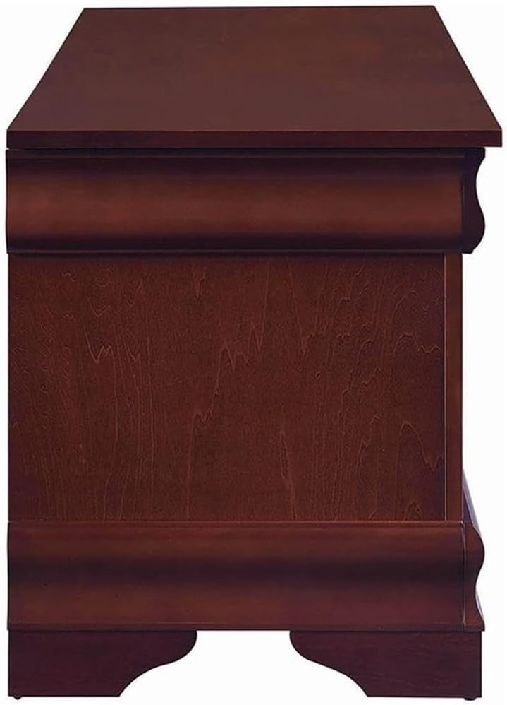 BOWERY HILL Traditional Wood Cedar Blanket Chest, Warm Brown Finish, 47" W x 17" D x 20" H, Cedar-Lined Interior, Solid Pattern, Versatile Storage for Hallway or Master Suite