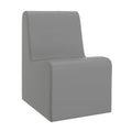 Children's Factory Large Contour Chair, Mix-and-Match Kids Chairs, Sofas, Corner Ottomans and Cubes, Foam-Filled and Water-Resistant, Flexible Seating for Classroom Elementary, Gray Chair