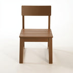 2-Pack Brown HDPE Outdoor & Garden Backrest Chairs