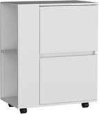 Pantry Cart Two Pull-Down Door Cabinets and Two Open Shelves, Storage Locker for Kitchen Dining Room,for Kitchen Home
