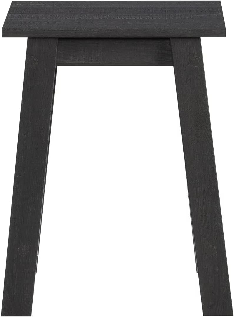 Side Table in Black, Wood End Table for Living Room, Bedroom, Hallway, Modern Style with Spacious Top Surface