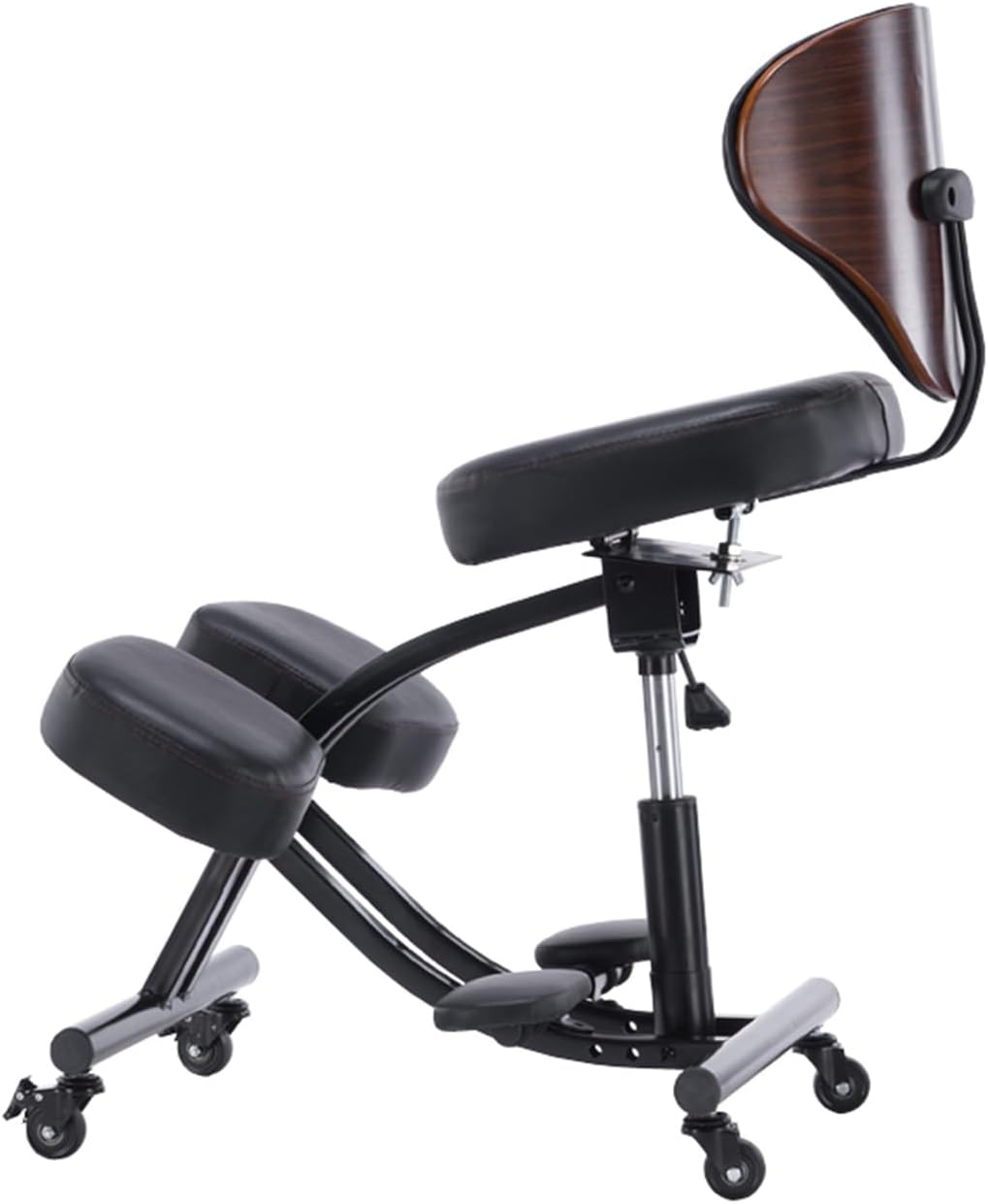 Kneeling Chair with Backrest,Rolling Ergonomic Posture Chair,50-60cm Adjustable Positions,Back Support for Office and Home