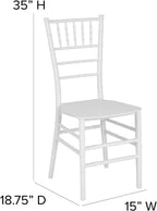 Flash Furniture 2 Pack HERCULES PREMIUM Series White Resin Stacking Chiavari Chair
