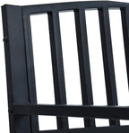 Garden Bench Black Powder-Coated Steel 47.2 in Long Durable,Sturdy Black PowderCoated Steel Garden Bench for Outdoor Comfort Patio Furniture