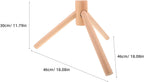 KICHOUSE 1 Piece Wooden Coat Rack Base Floor-Support Tripod Attachment Replacement Parts for Living Room Bedroom Coat Stand Bottom 16 Inch