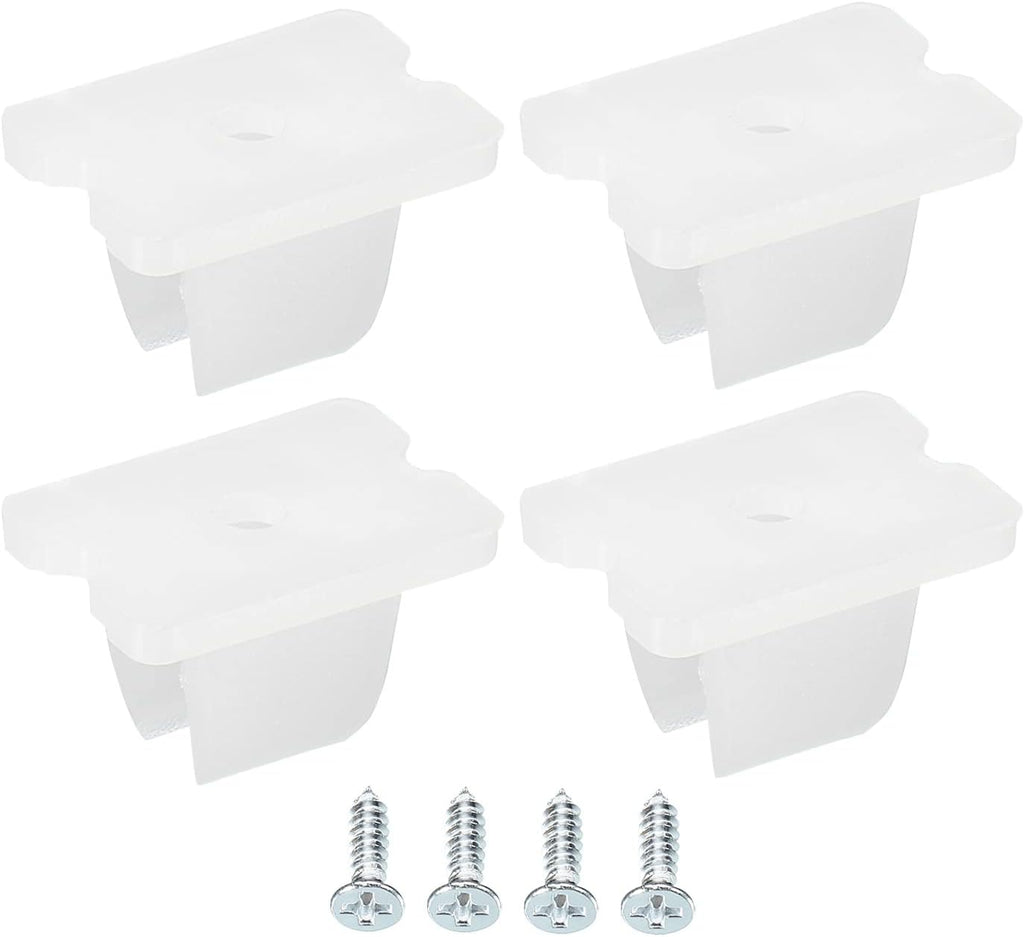 MECCANIXITY Waterproof LED Strip Mounting Clips Holder Mounting Bracket Support Fixing Clamps Fit 5mm to 6mm Silicone LED Strip Lighting, Translucent Pack of 30