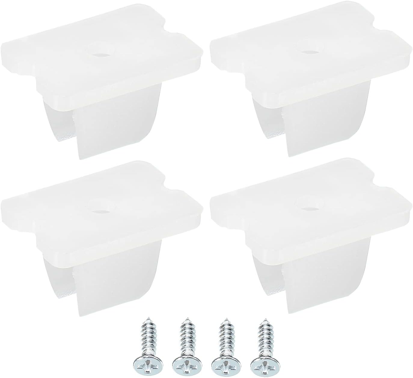 MECCANIXITY Waterproof LED Strip Mounting Clips Holder Mounting Bracket Support Fixing Clamps Fit 5mm to 6mm Silicone LED Strip Lighting, Translucent Pack of 30