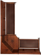 Riverbay Furniture Kitchen Dining Wood Corner Unit, Walnut Brown Finish, Pine and MDF, Under Bench Storage, 67" x 48" x 33.5", Versatile Space-Saving Bench for Organized and Functional Kitchen Seating