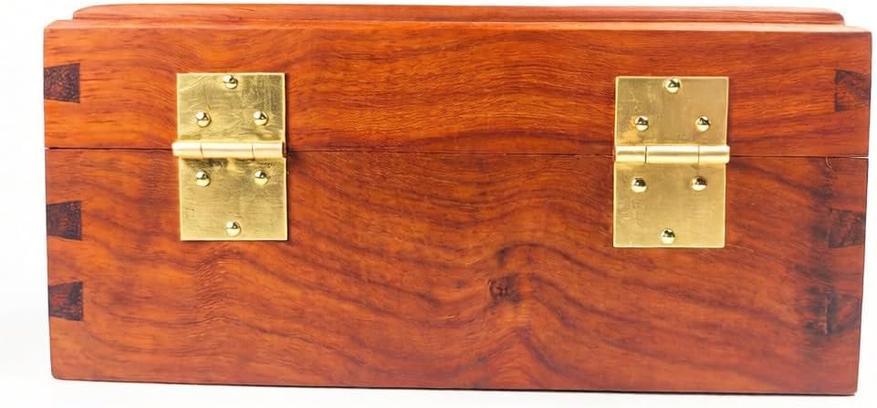 Handcrafted Tibetan Rosewood Box with Lock – Vintage Buddhist Jewelry & Keepsake Organizer, Floral Carved Wooden Altar Box for Mala Beads, Incense, Tarot, Spiritual Decor