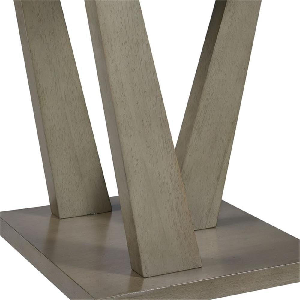 Pemberly Row Square Marble End Table, 22 x 22 x 25 in, Natural White Marble Top, Dark Gray Wood Base, Contemporary Design, Stylish Support Legs for Living Room or Bedroom Decor