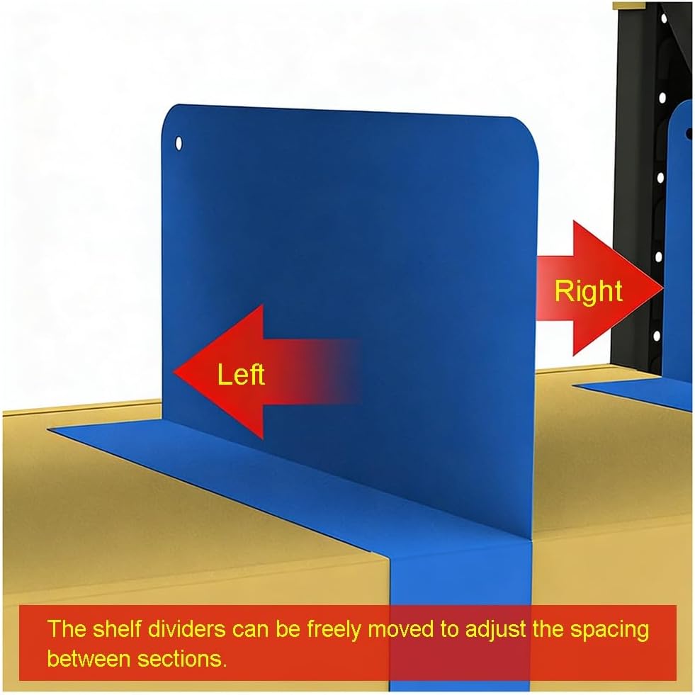 Heavy Duty Metal Shelf Dividers, Cold Rolled Steel Partition with Rounded Edges for Home, Office, Warehouse Organization