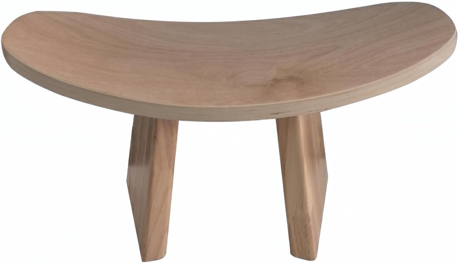 Mindful Kneeling Stool Smooth Meditation Stool Compact Wooden Kneeling Bench, Natural Wood Color, Large 42 21 20 CM
