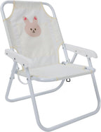 Asixxsix Kids Beach Chair with Umbrella, Sun Proof Adjustable Umbrella Lightweight Portable Folding Chair, Toddler Beach Seat with Compact Design for Camping Picnics Parks Concerts (Bunny)
