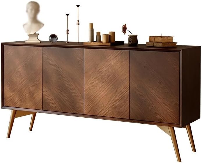 Entryway Cabinet Solid Wood Dining Sideboard Living Room Wall Storage Cabinet Retro Entrance Hall Cabinet Sideboard Storage Cabinet(180cm)