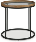 Signature Design by Ashley Noraluna Casual End Table, Light Brown & Black