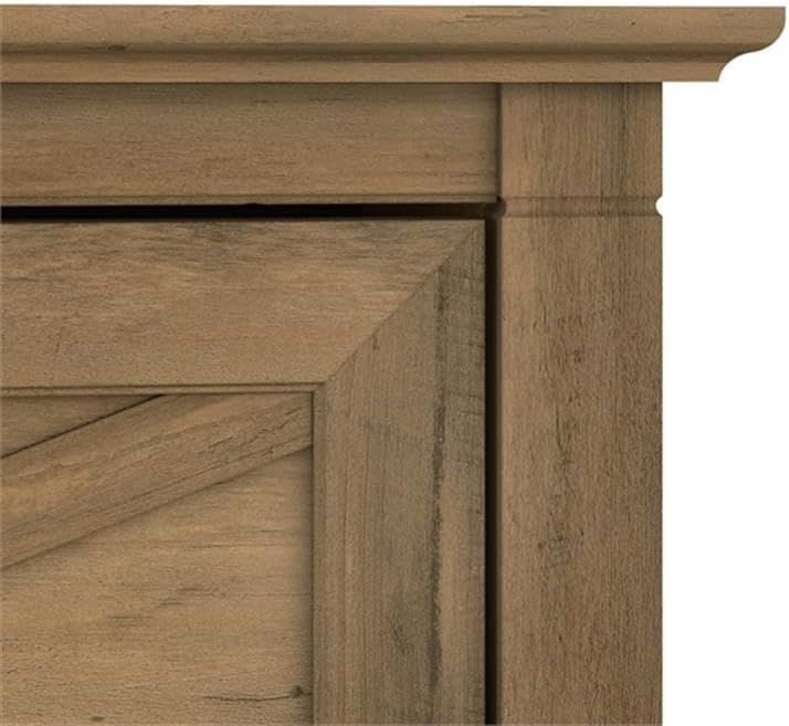 Pemberly Row Tall Kitchen Pantry Cabinet, Reclaimed Pine Finish, Freestanding Storage with Doors and Shelves, Farmhouse Style, Adjustable Shelves, Wall Attachment, Versatile Kitchen or Dining Room Use