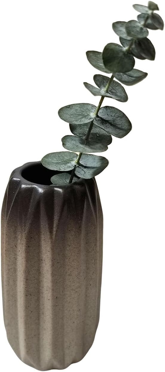 Daittin 3 Pcs Mini Ceramic Vases, Rustic Small Pottery Vases for Home Decor, Boho Flower Vases Set for Table Centerpiece, Shelf, Living Room, Bedroom, Office
