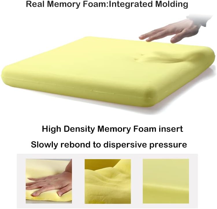 Sigmat Recliner Cushion for Elderly with Memory Foam 22x22x3 Inches Large Square Seat Cushion for Recliner Chair, Floor Pillow, Truck Seat Cushion Coffee