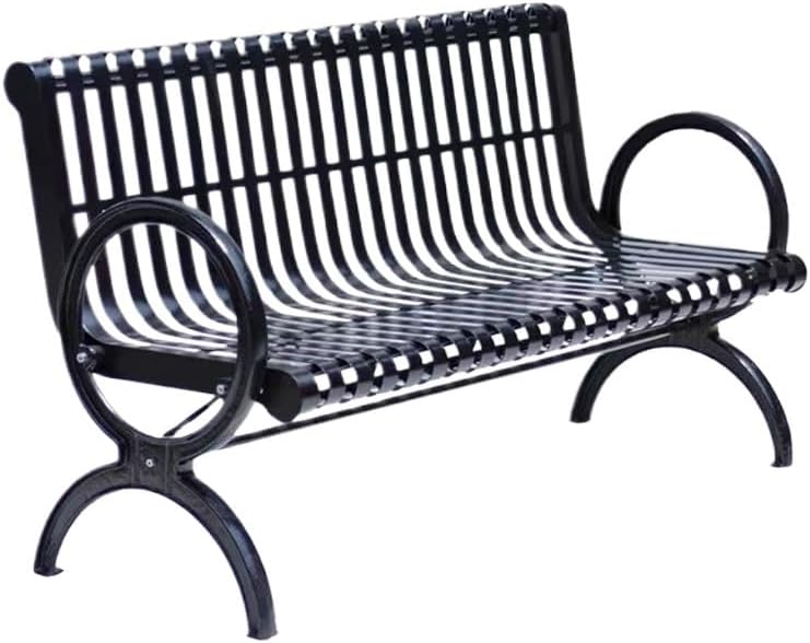 Patio Benches for Outdoors Park Chairs Outdoor Benches Iron Neighborhood Leisure Double Seats Patio Plaza Garden Benches for Outdoors
