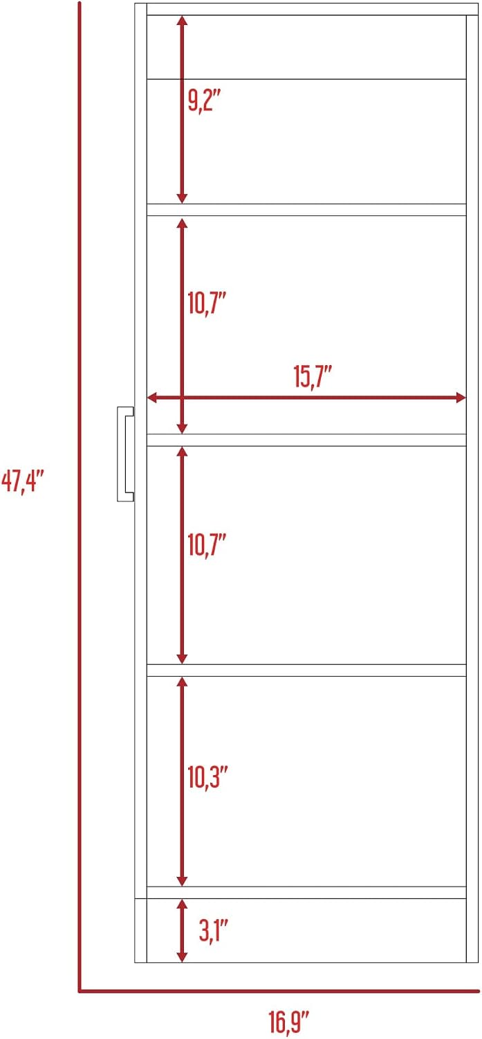 Modern Minimalist Pantry, Simple Single Door Cabinet with Storage,for Kitchen Home