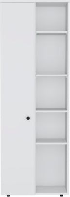 Kitchen Pantry Storage Cabinet with and Five Interior and Exterior Shelves