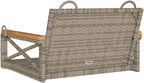 Patio Swing Bench Gray,Modern Patio Swing Bench for One Person Stylish Synthetic Rattan Outdoor Furniture with Comfort Design Patio Furniture