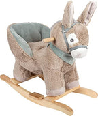 Small Foot Rocking Donkey Animal with Armchair, Handles and Headcollar, Plush Toy from 12 Months, Ref. 12210 Toys, Multicoloured