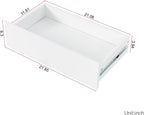 roomfitters 63" Large Kitchen Hutch Cabinet, Freestanding Pantry Cupboard with 4 Doors, 4 Drawers & Microwave Shelf, White