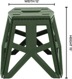 Folding Stool Nonslip Platform Chair | Large Portable Stool for Camping | Collapsible Fold Up Stepping Stool | Compact Plastic Foldable Step Stool for Bathroom | Pack of 1 (Small)