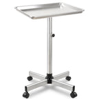 Salon Tray on Wheels, Salon Color Tray with Adjustable Height,Salon Rolling Tray Ideal Use As Metal Mayo Stand Tray,Tattoo Tray, Medical Tray, Dental Tray（Silver）