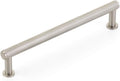 Schaub Pub House Collection 6 in. (152mm) Knurled Pull, Brushed Nickel - 5006-BN