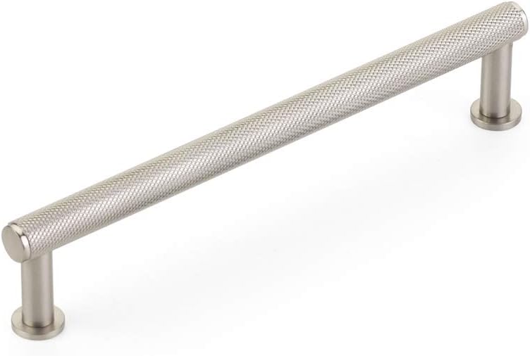 Schaub Pub House Collection 6 in. (152mm) Knurled Pull, Brushed Nickel - 5006-BN